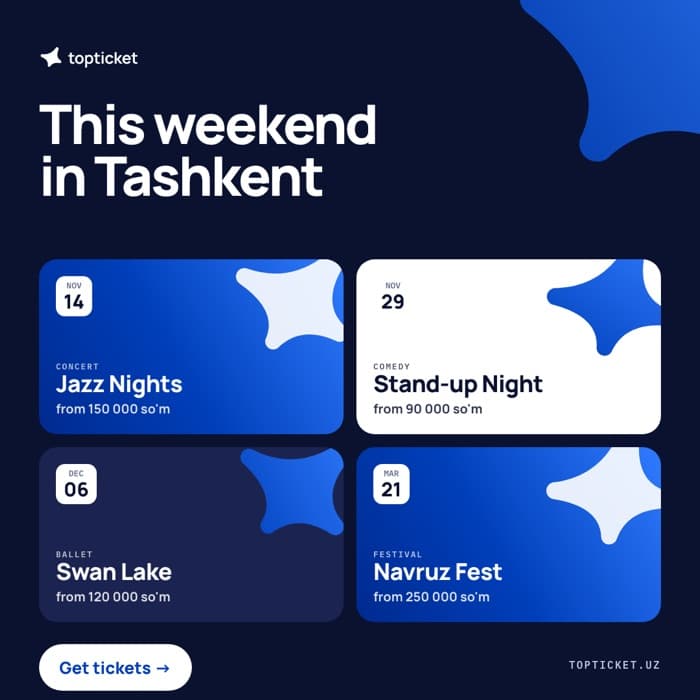 Ad: This weekend in Tashkent