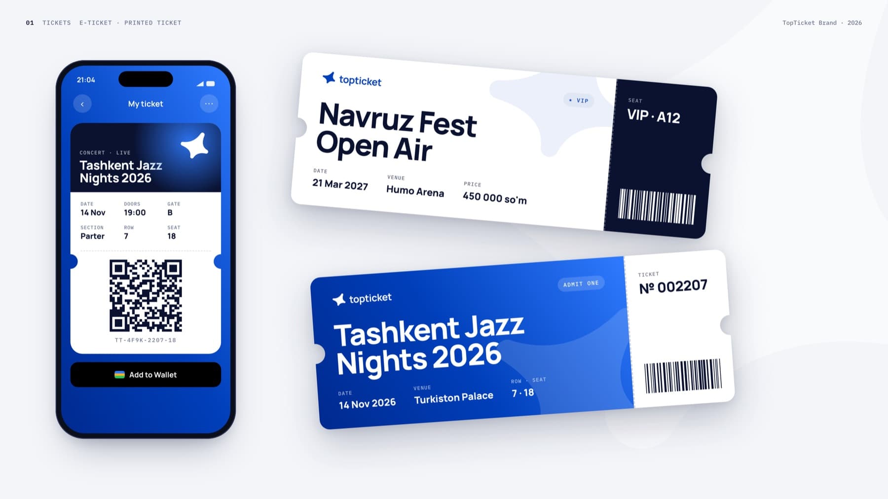 E-ticket and printed tickets