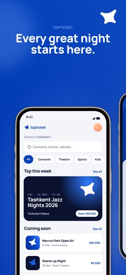 Store screenshot: Every great night starts here